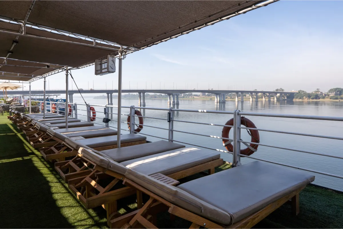 Sun deck of the Magic I Nile Cruise Nile cruise